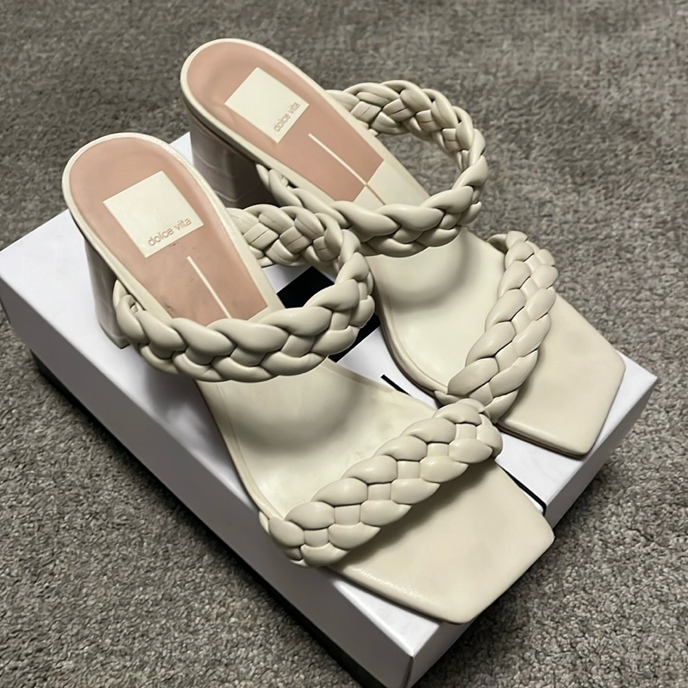 Dolce Vita Paily Heels Ivory Size 9. Worn once. Great for elopement, wedding etc